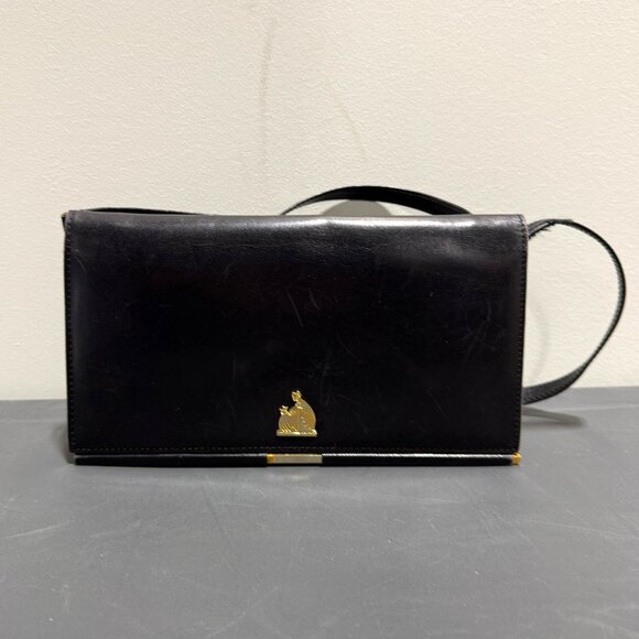 Lanvin Handbags - Lanvin Black Leather Shoulder Bag